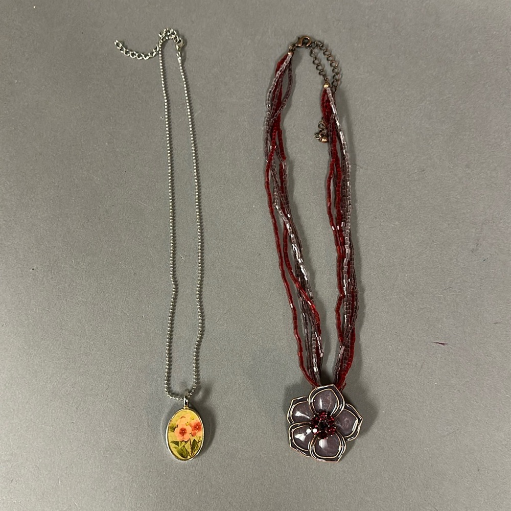 Bundle of Two Floral Necklaces